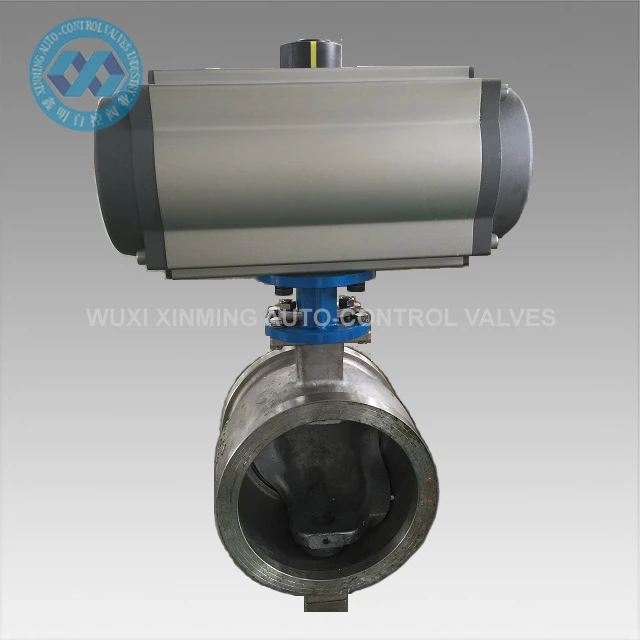 V-shape Ball Valve with pneumatic actuator V-shape Ball Valve with pneumatic actuator