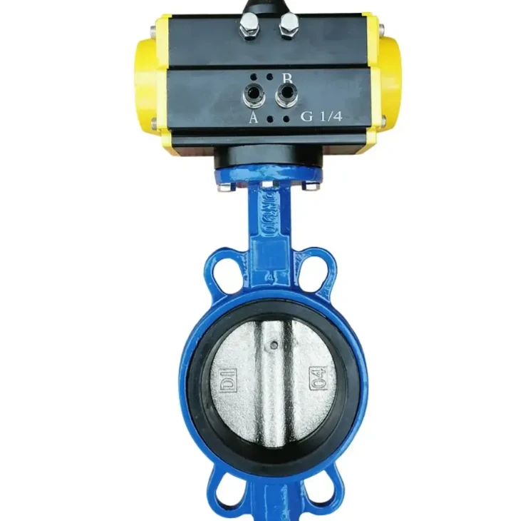 Chinese Manufacturer Price Pneumatic Stainless Steel Wafer Butterfly Valve