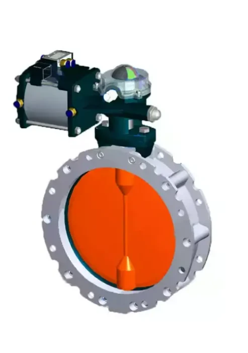 DN25 Pneumatic Dust Aluminum Butterfly Valve