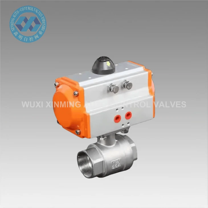 High Performance 304 Stainless Steel Two-way Ball Valve With Pneumatic Actuator